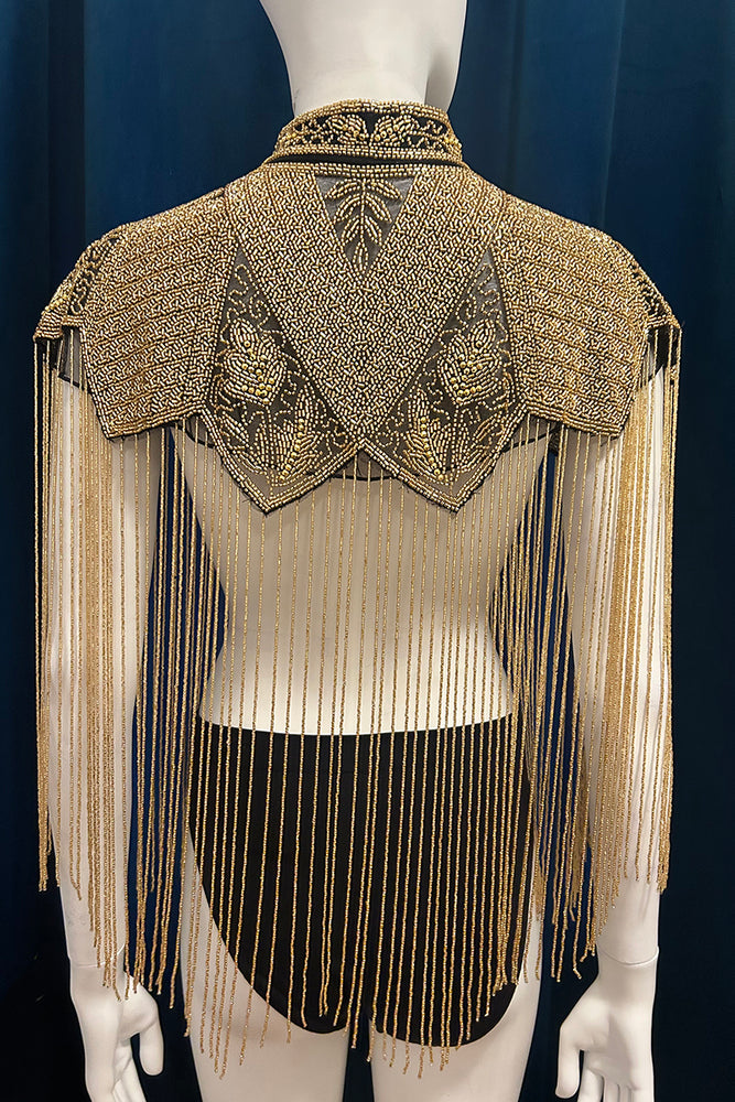 
                      
                        Vintage Style Glass Beaded Shawl With Fringe
                      
                    