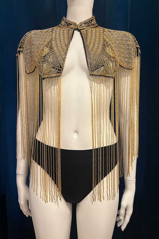 
                      
                        Vintage Style Glass Beaded Shawl With Fringe
                      
                    
