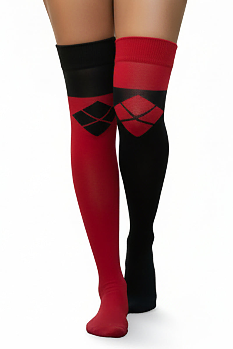 Harley Quinn MisMatch Over The Knee Socks