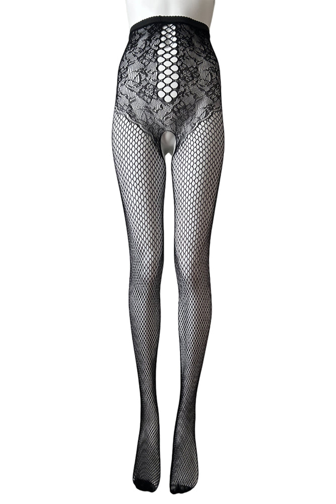 
                      
                        DITA High Waist Faux Panty Mini Diamond Fishnet Tights
                      
                    