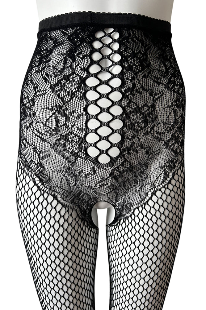 
                      
                        DITA High Waist Faux Panty Mini Diamond Fishnet Tights
                      
                    
