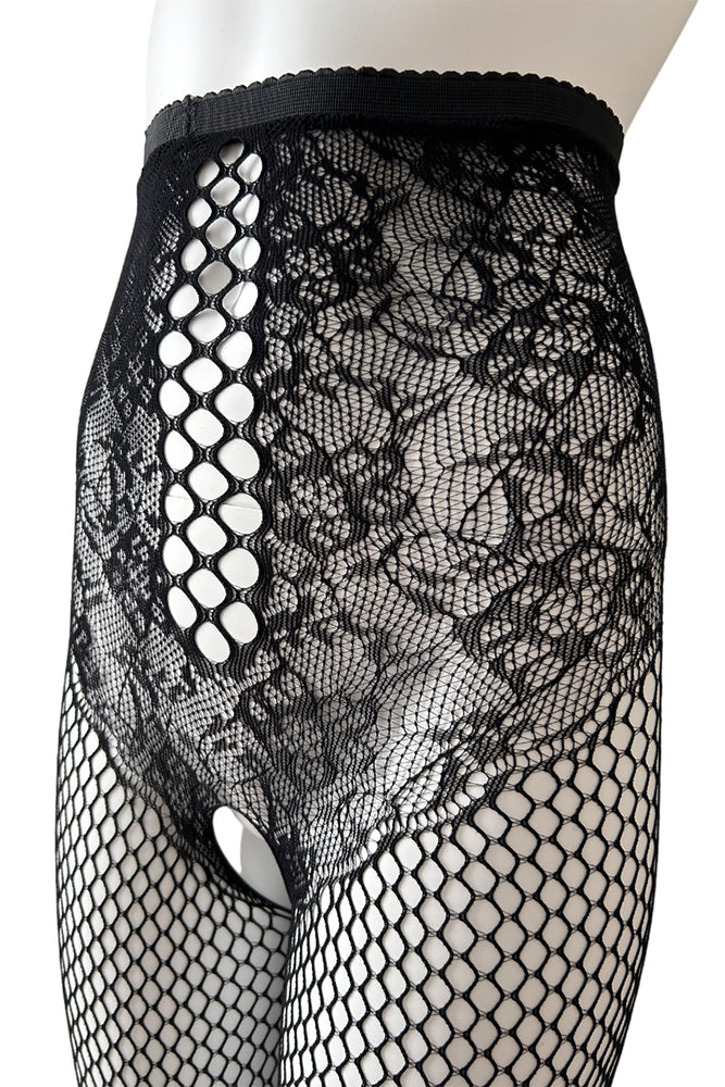 
                      
                        DITA High Waist Faux Panty Mini Diamond Fishnet Tights
                      
                    