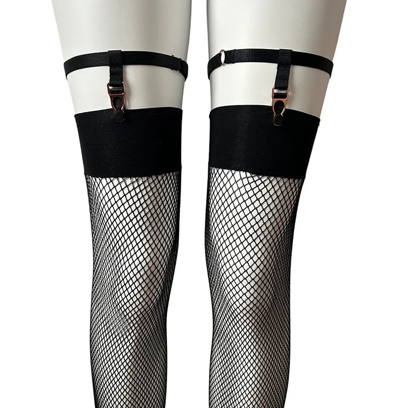 Black suspender garters for stockings
