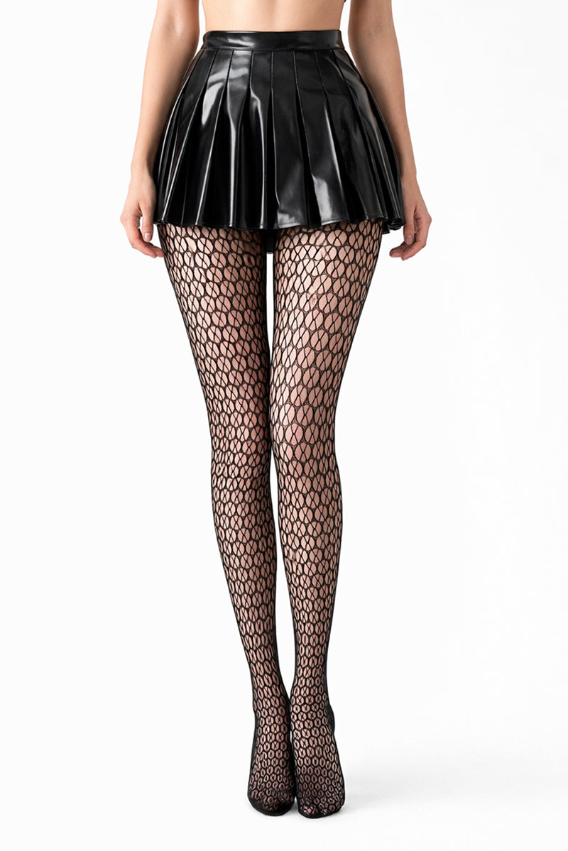 Baci Lingerie Jaquard Open Net Tights - LEGGSBEAUTIFUL