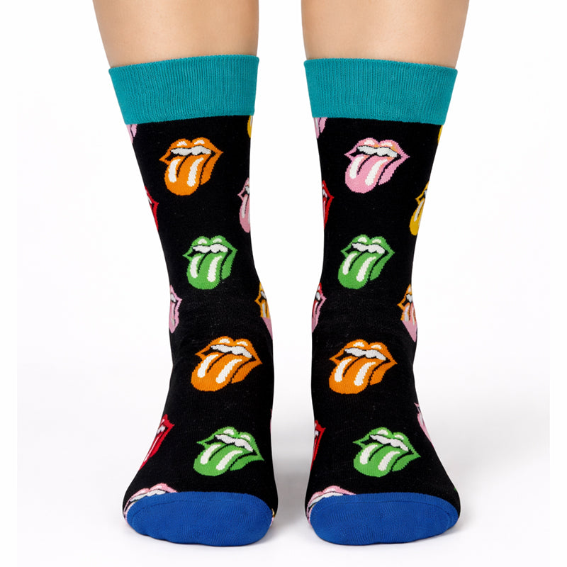 Cotton Blend Kiss Lips Ankle socks - LEGGSBEAUTIFUL