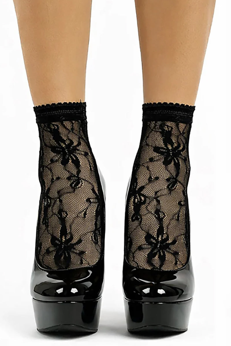 Magnetis Cut & Sewn Floral Net Ankle Socks