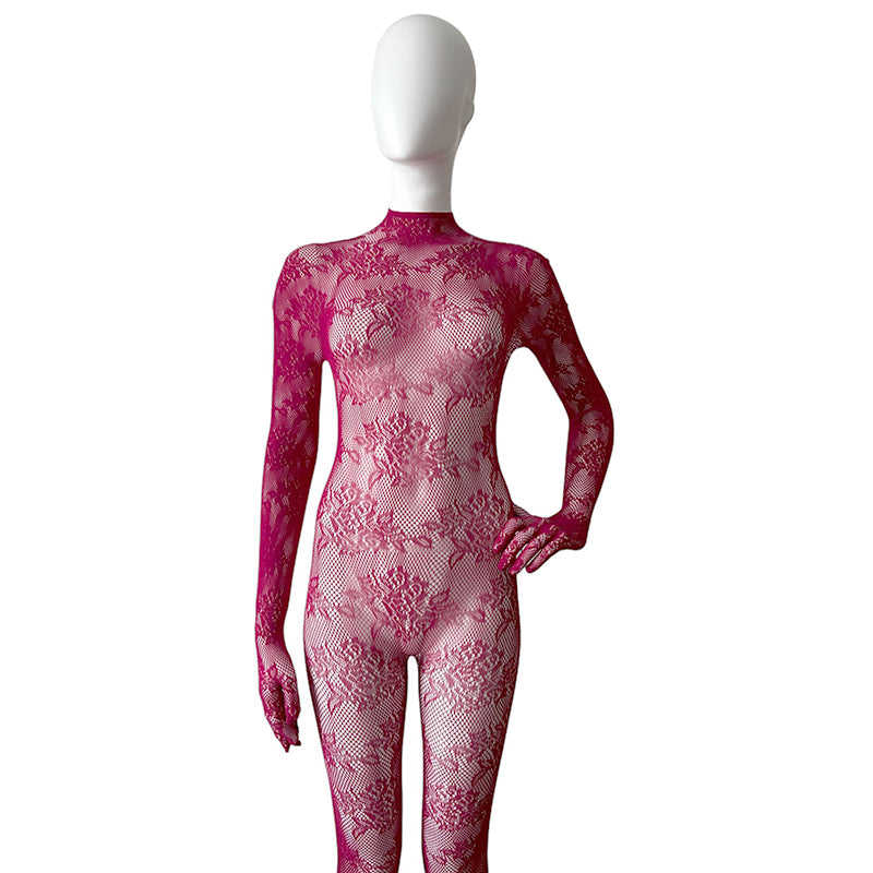 
                      
                        Chloe Gloved Footless Lace Open Back Bodystocking
                      
                    