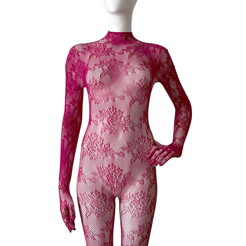 
                      
                        Chloe Gloved Footless Lace Open Back Bodystocking
                      
                    