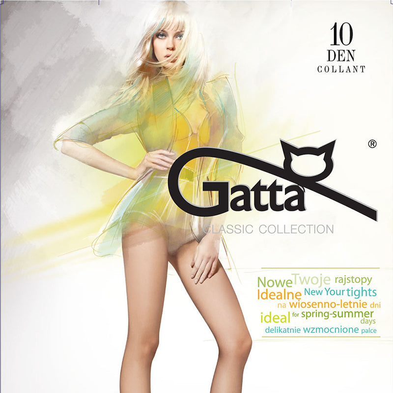 Gatta Laura Curvy 10 Denier Sheer Matt Tights-LEGGSBEAUTIFUL