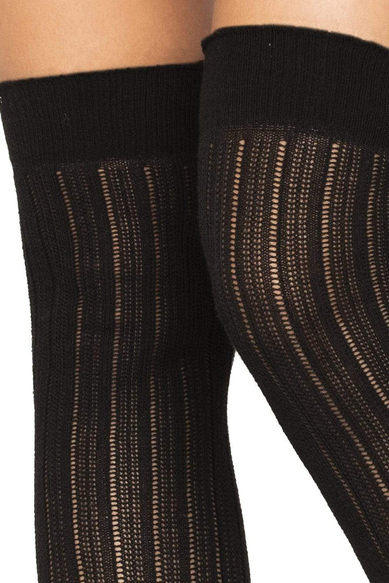 Leg Avenue Wide Band Ribbed Over The Knee Socks