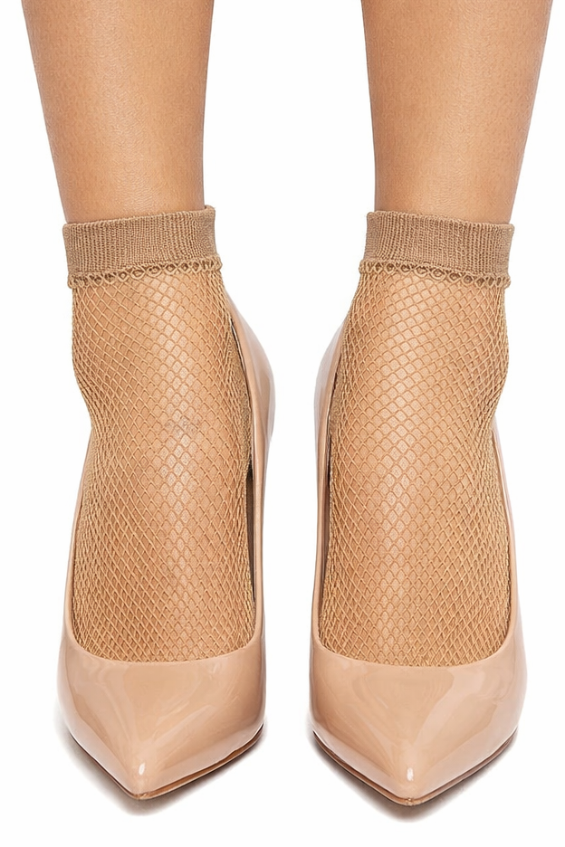 Gabriella Kabarette Low Profile Fishnet Ankle Socks - LEGGSBEAUTIFUL