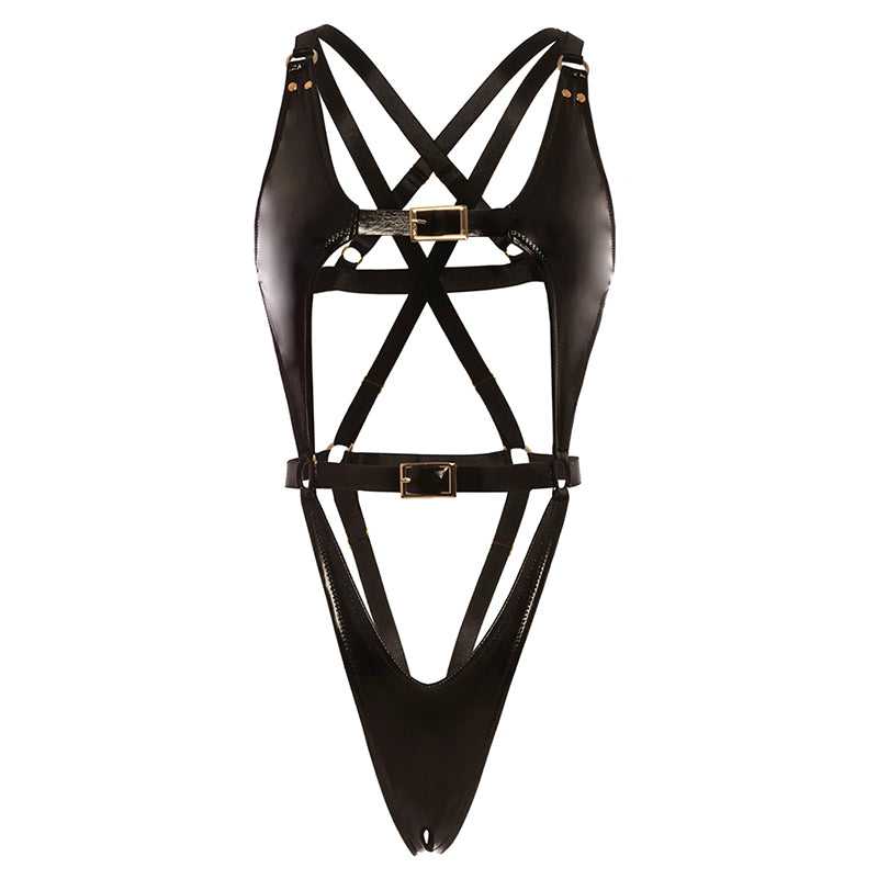 
                      
                        OH LÀ LÀ CHÉRI Fiesty Wide Open Vinyl Fetish Bodysuit
                      
                    