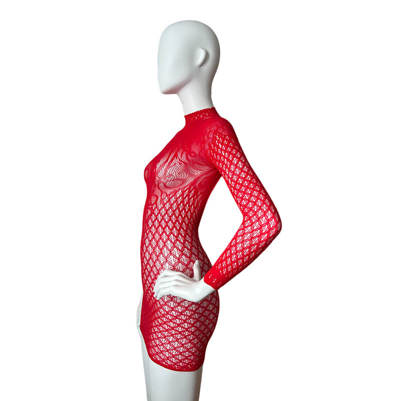 
                      
                        EYE CANDY Multi Net Long Sleeve Mini Dress
                      
                    