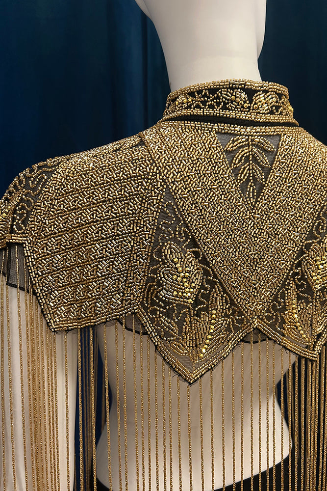 
                      
                        Vintage Style Glass Beaded Shawl With Fringe
                      
                    