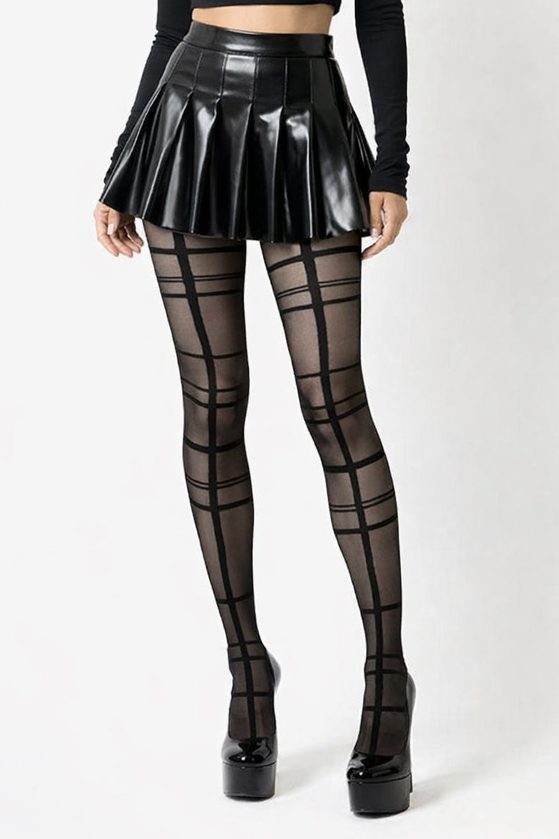 Pretty Legs Sheer Front Seam & Straps Tights - LEGGSBEAUTIFUL