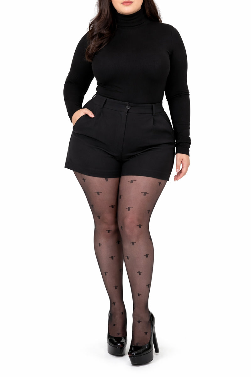Pamela Mann Plus Size Sheer Crosses Tights
