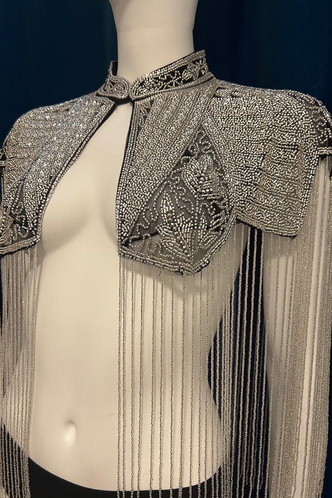 
                      
                        Vintage Style Glass Beaded Shawl With Fringe
                      
                    