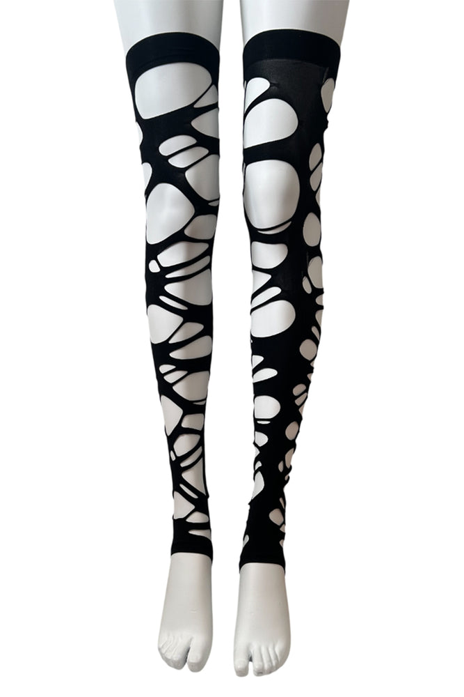 
                      
                        Distressed Footless Thigh Highs
                      
                    