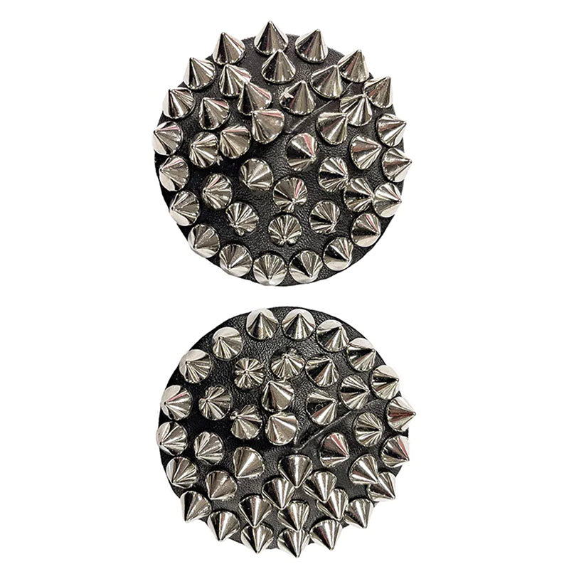 Coquette Faux Leather Round Spiked Nipple Pasties