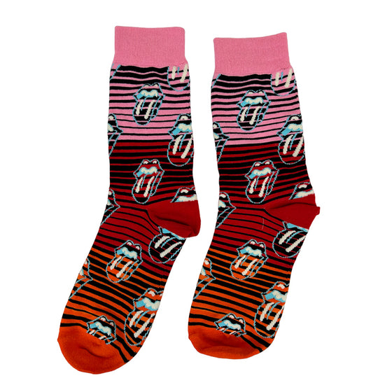 Load image into Gallery viewer, Moxi Combed Cotton Lips And Tongue Crew Socks
