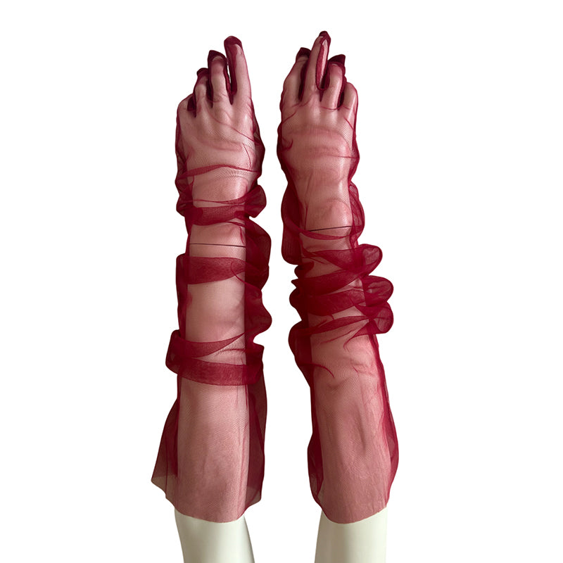 
                      
                        Extra Long Sheer Raw Edge Tulle Opera Gloves
                      
                    
