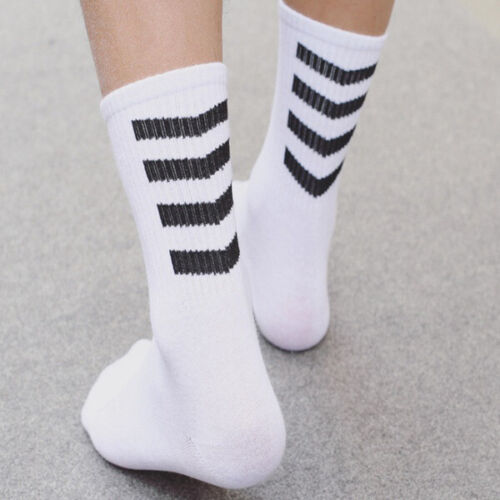 Men's Four Stripe Athletic Style Crew Socks