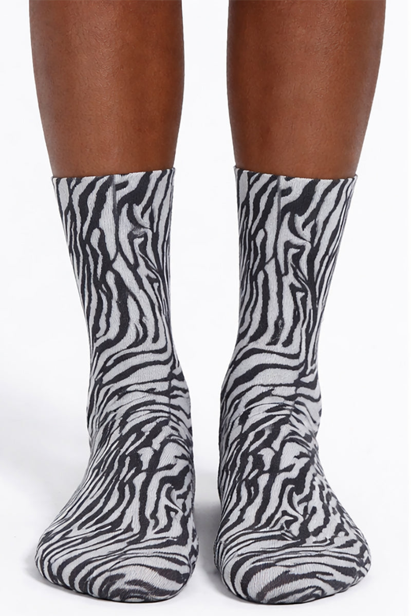 Pamela Mann Zebra Print Ankle Socks - LEGGSBEAUTIFUL