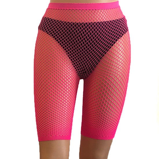 Load image into Gallery viewer, Gipsy High Rise 3/4 Length Fishnet Shorts - Leggsbeautiful
