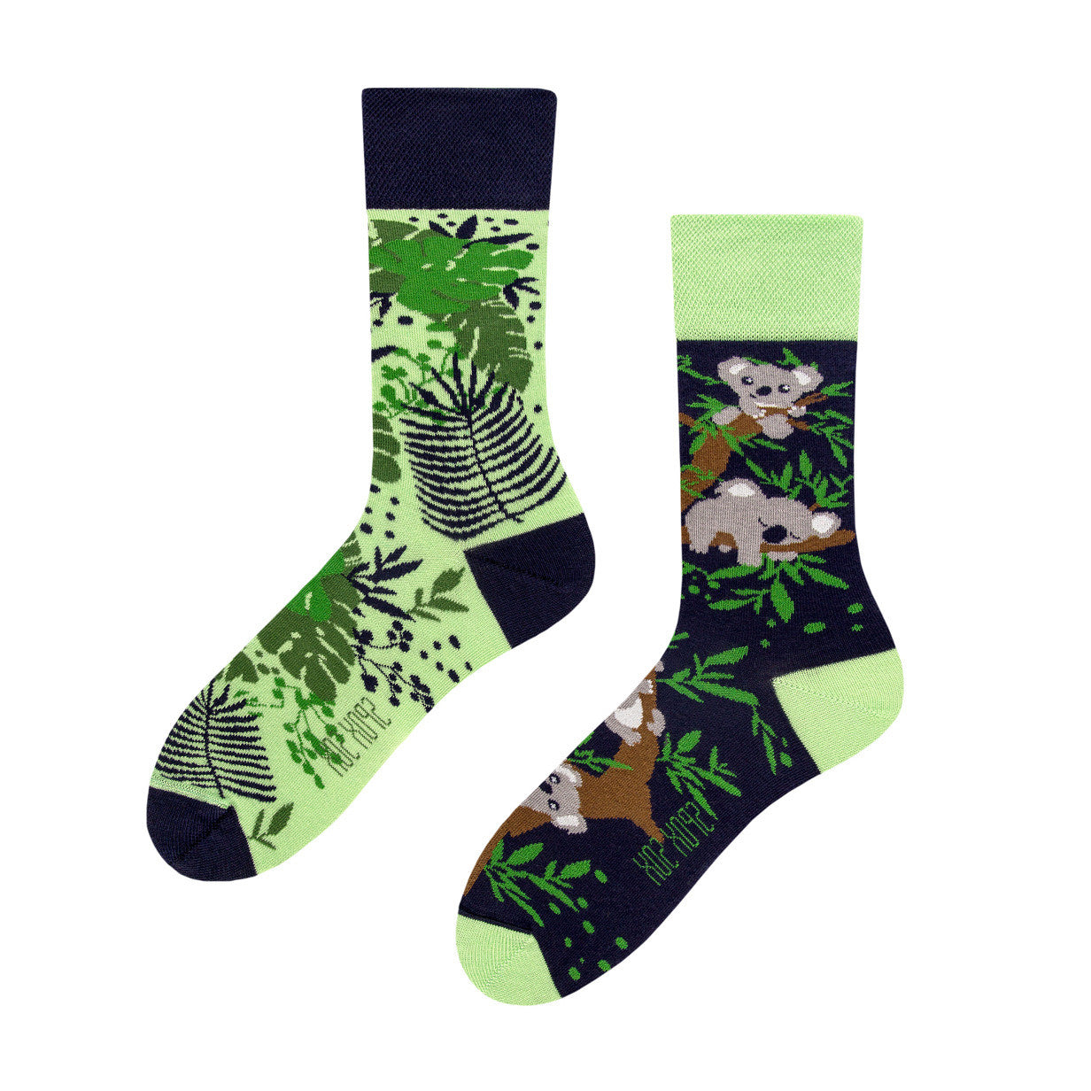 Spox Sox Cotton Blend Mismatch Socks With Koala Print - Leggsbeautiful
