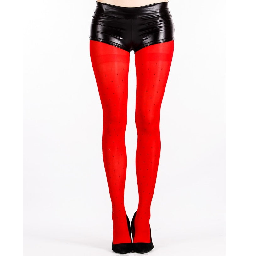 Load image into Gallery viewer, Leggsbeautiful 70 Denier Studded Front Opaque Tights - Leggsbeautiful
