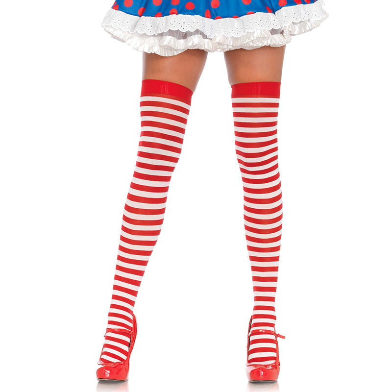 Load image into Gallery viewer, Leg Avenue Coloured Stripe Thigh Highs
