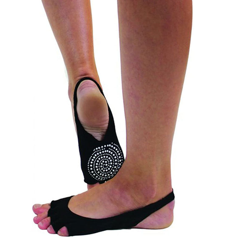TOETOE Unisex Toeless Non Slip Sling Back Yoga Socks