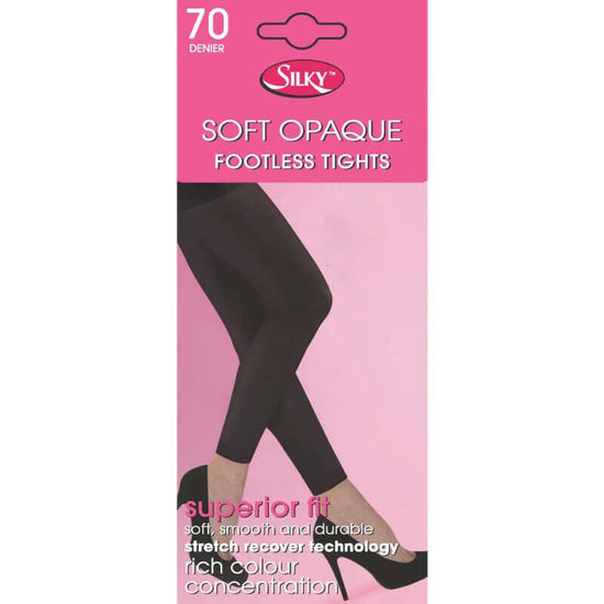 Silky Super Soft Opaque 70 Denier Footless Tights
