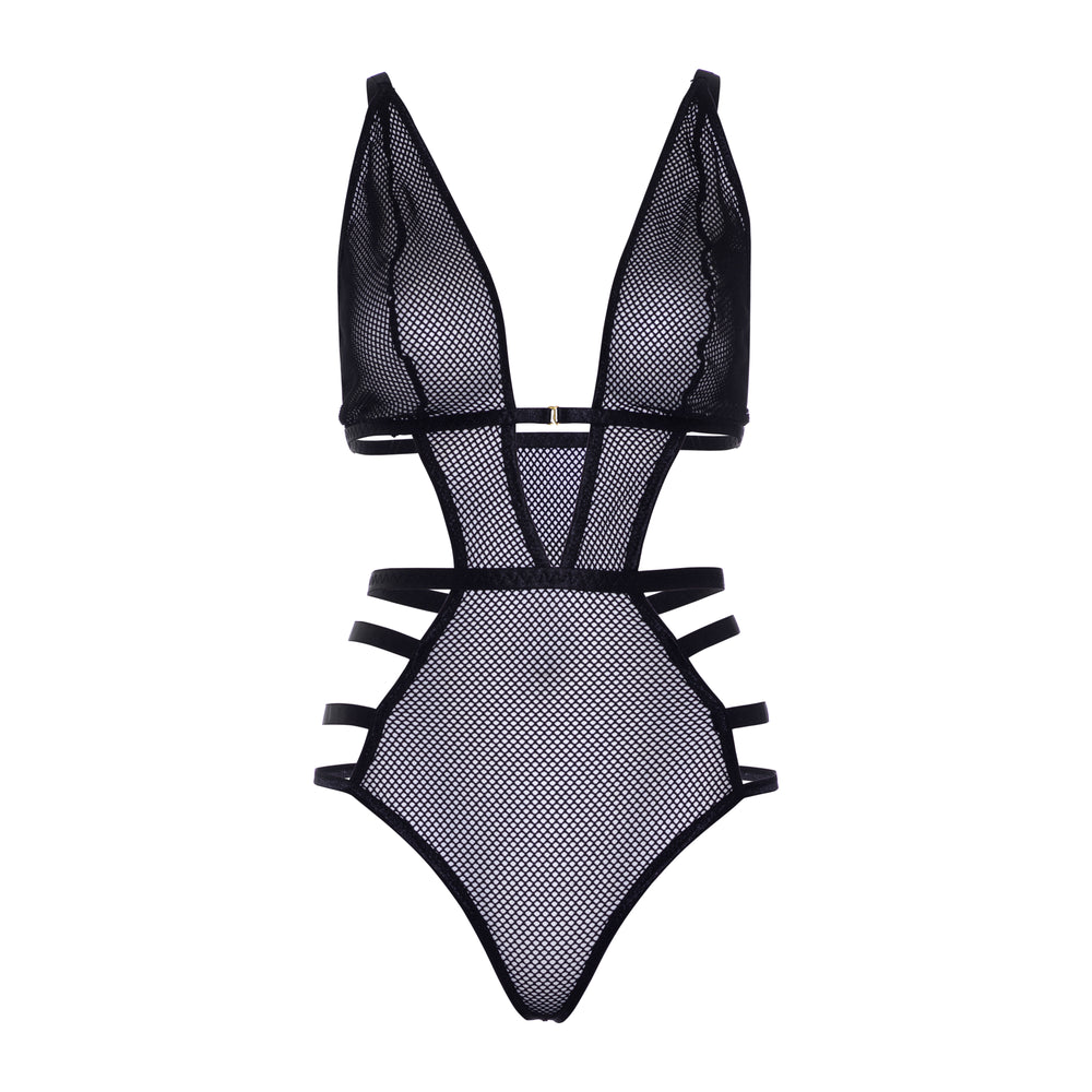 
                      
                        Leg Avenue Strappy Fishnet Thong Teddy
                      
                    