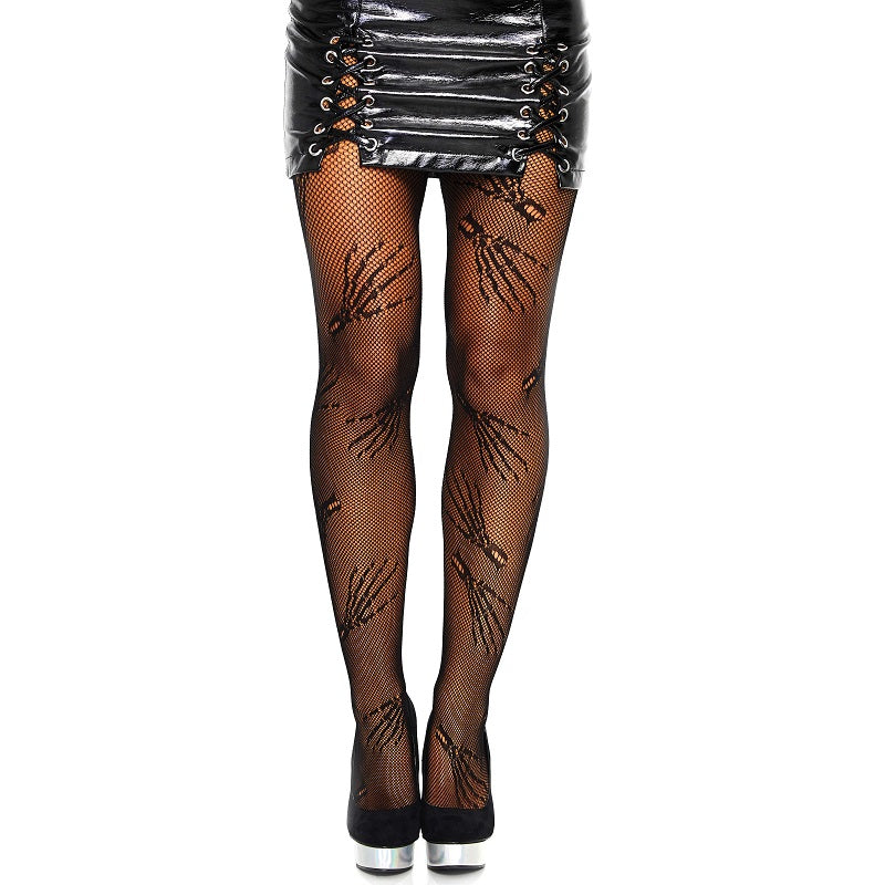 Leg Avenue Zombie Net Tights In Black - Leggsbeautiful