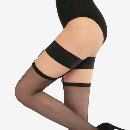Gatta Bella Sheer Stockings With Individual Garters