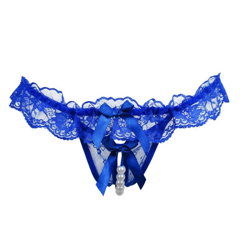 
                      
                        blue pearl bead thong
                      
                    