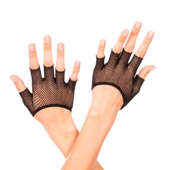 Music Legs Soft Stretch Cropped Fishnet Gloves - Leggsbeautiful