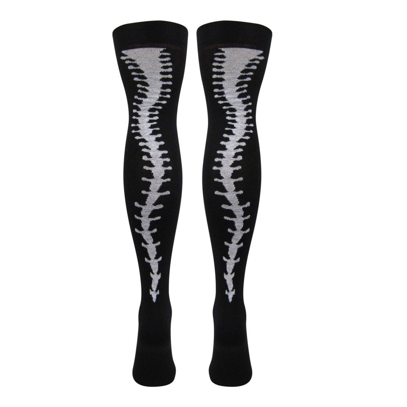 Cotton Blend Spine Over The Knee Socks - Leggsbeautiful