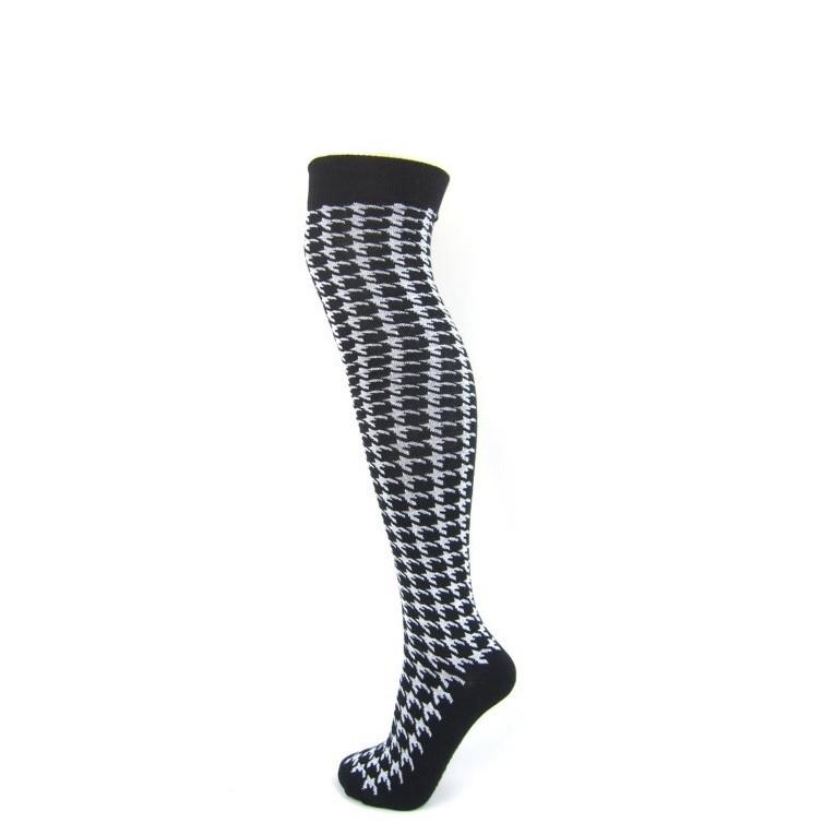 Dogtooth Over The Knee Boot Socks - Leggsbeautiful