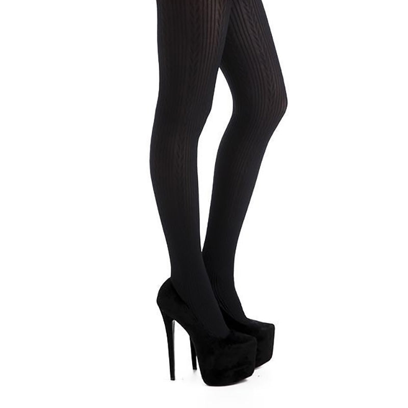 Flirt Smooth Knit Textured Opaque Tights - Leggsbeautiful