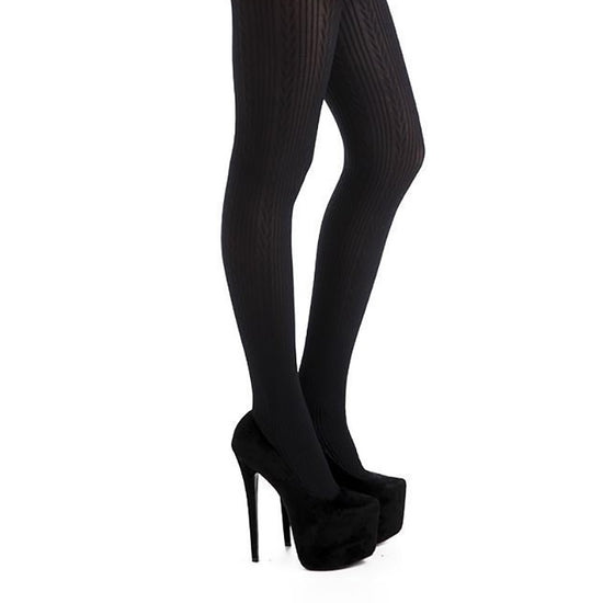 Flirt Smooth Knit Textured Opaque Tights - Leggsbeautiful