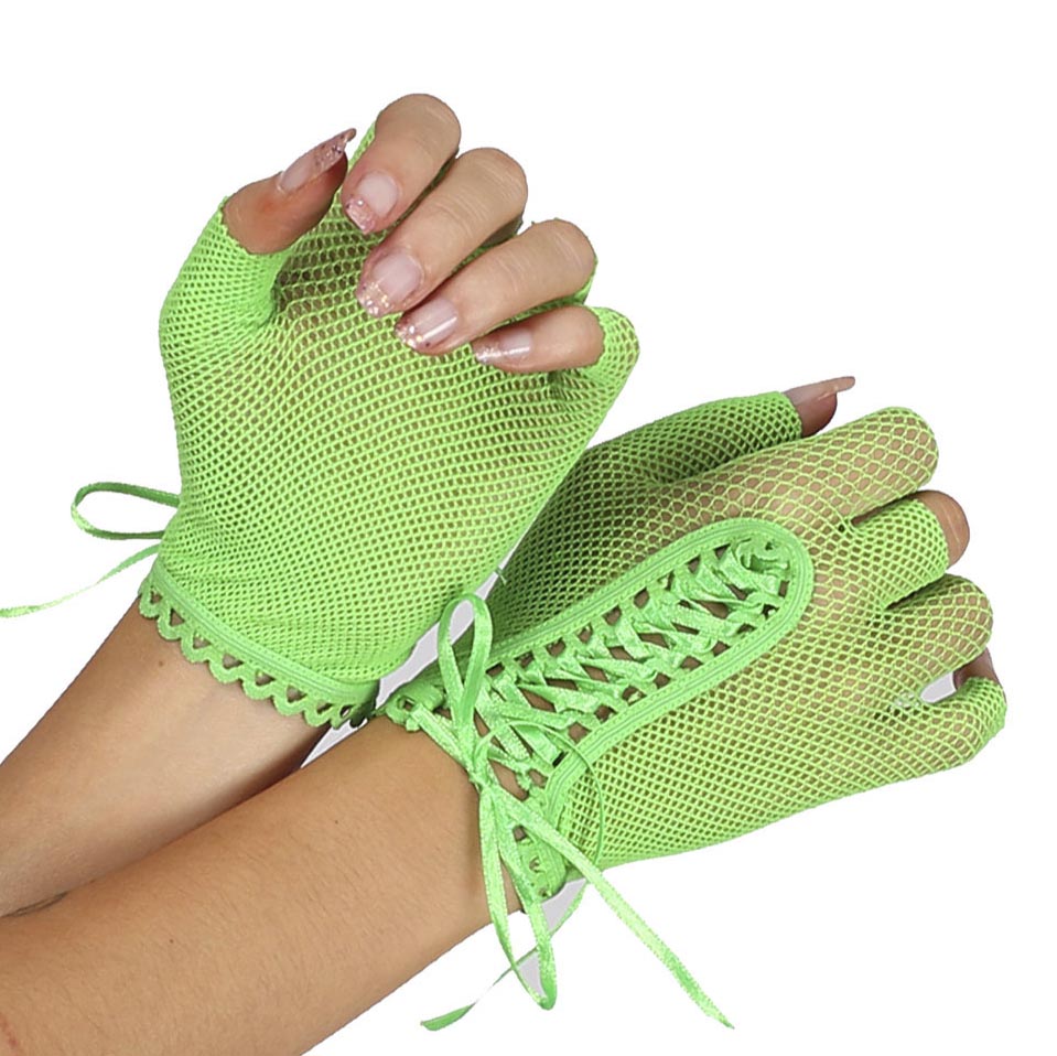 
                      
                        Classified Fingerless Fishnet Gloves With Lace Up Detail
                      
                    