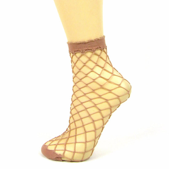 Pamela Mann oversized Jumbo Fishnet Ankle Socks - Leggsbeautiful