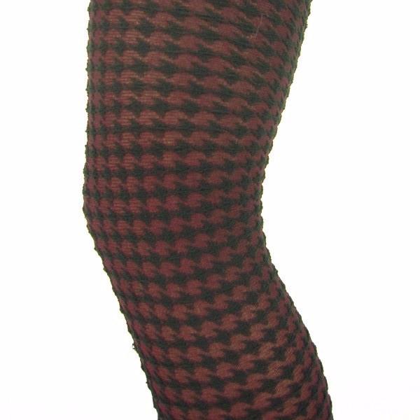 Music Legs Thick Dogtooth Opaque Tights - Leggsbeautiful