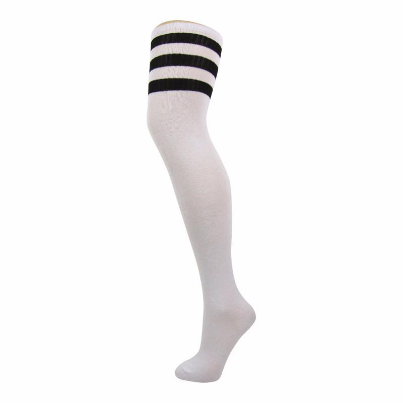 a photo I took of my legs in Sock Dreams 'Extraordinary Striped Thigh  Highs