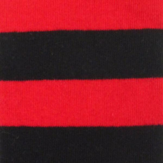 Soft Knit Cotton Blend Wide Stripe Over The Knee Socks - Leggsbeautiful