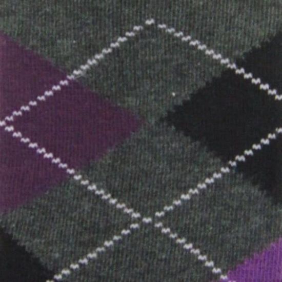Load image into Gallery viewer, Cotton Blend Darks Argyle Knee High Socks - Leggsbeautiful
