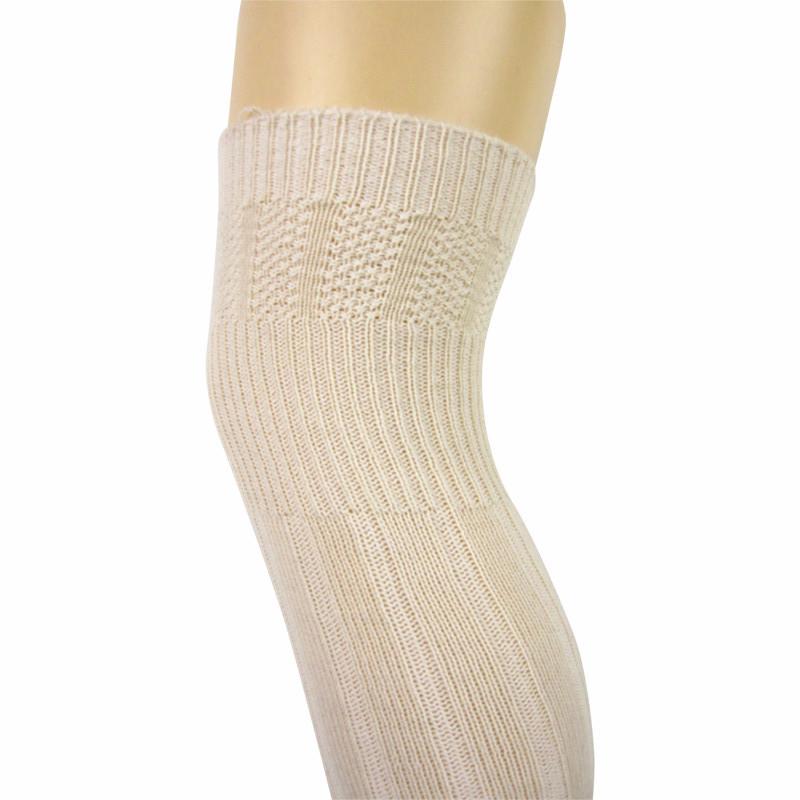 Soft Wool/Acrylic Blend Ribbed Knit Over The Knee Socks - Leggsbeautiful