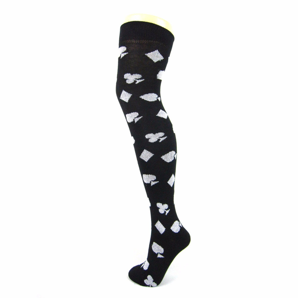 
                      
                        Cotton Blend Playing Card Over The Knee Socks - Leggsbeautiful
                      
                    